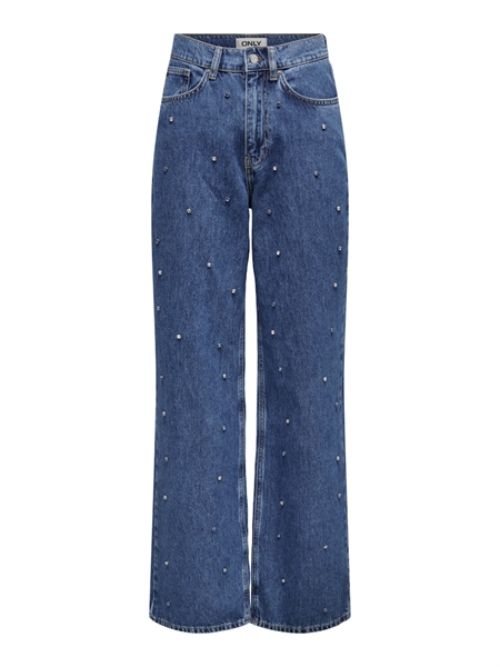 Hw Jeans Rhinestone Hope Medium Blue Denim fra Only