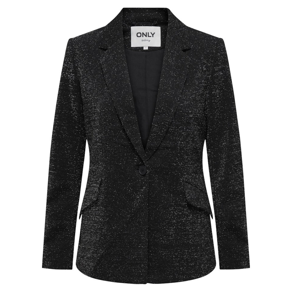 Dame Blazer Onlalya   Black W. Silver Lurex fra Only