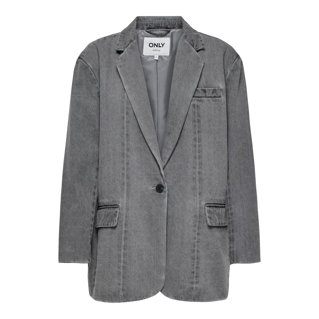 Dame Blazer Onlcory   Medium Grey Denim fra Only