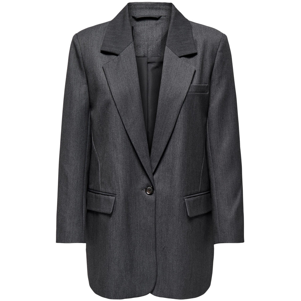 Dame Blazer Onlhattie Lana   Dark Grey Melange fra Only