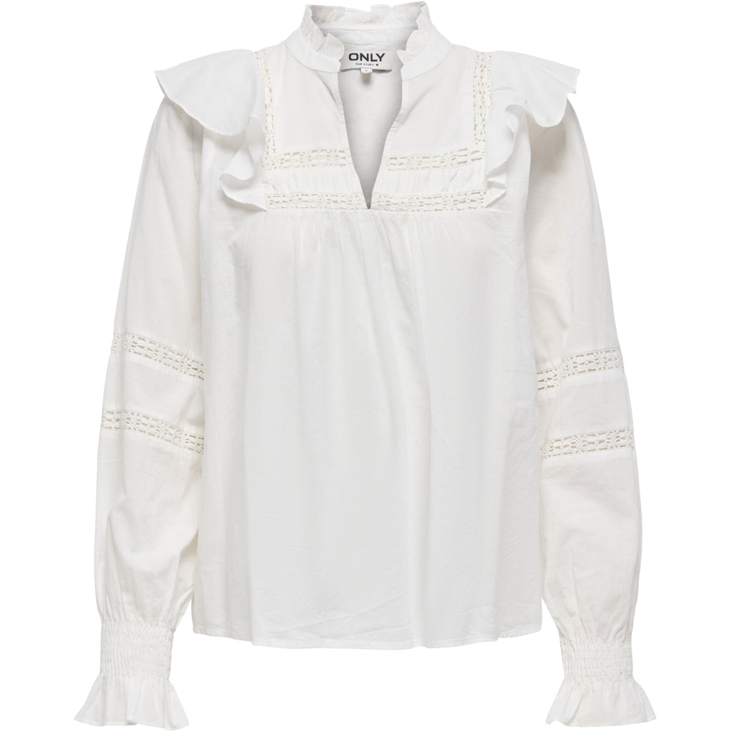 Dame Bluse Onljulia   Cloud Dancer fra Only