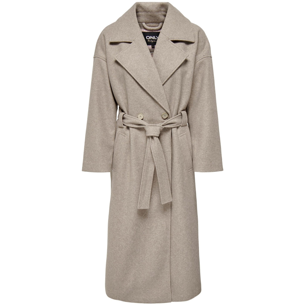 Dame Frakke Onlingrid   Simply Taupe Melange fra Only