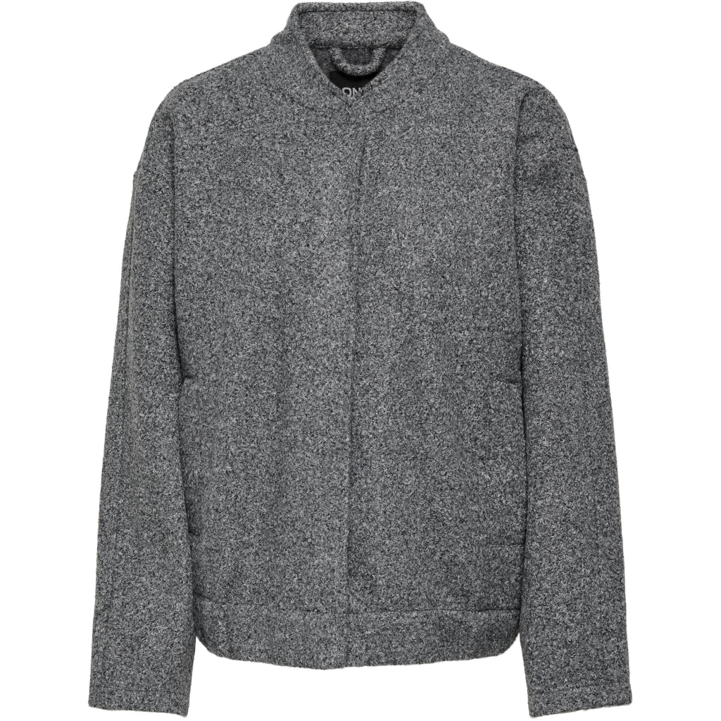 Dame Jakke Onlgaia   Dark Grey Melange fra Only