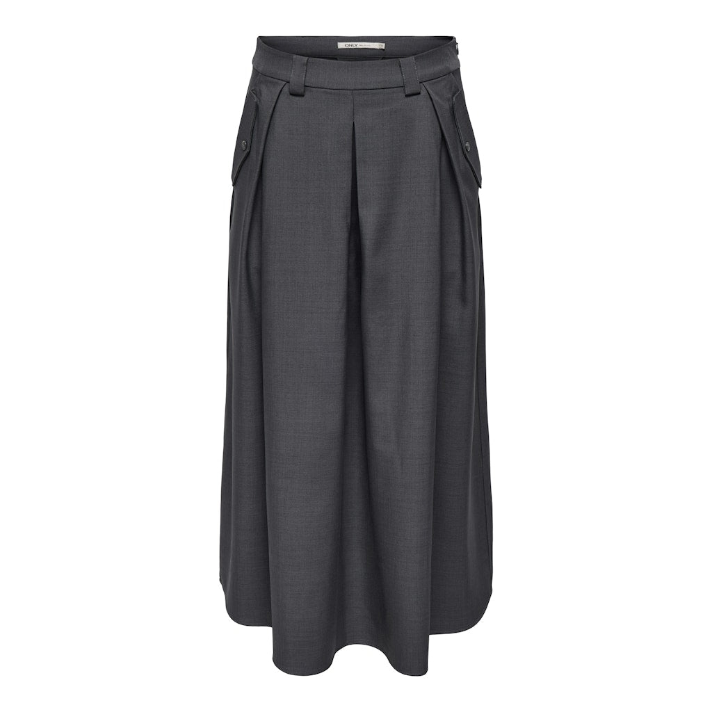 Dame Nederdel Onlginny   Dark Grey Melange fra Only