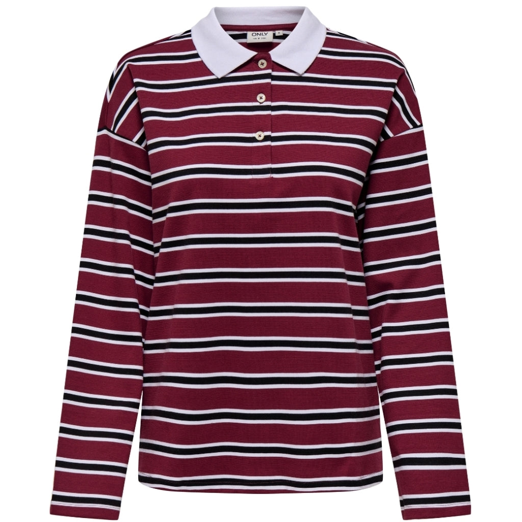 Dame Polo Onllara   Cabernet Vera (black+white) fra Only