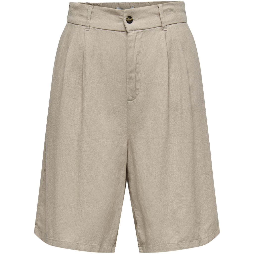 Dame Shorts Onlcaro   Oxford Tan fra Only