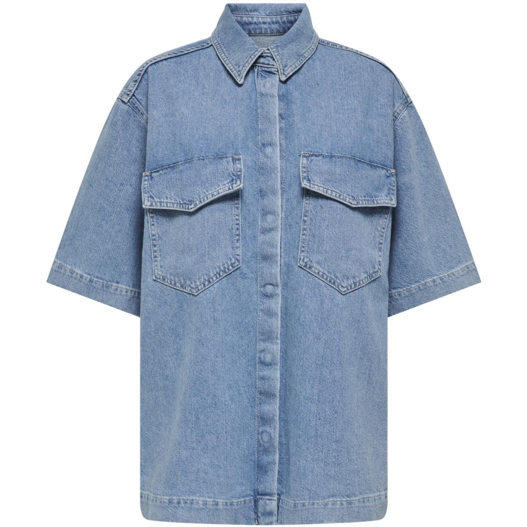 Dame Skjorte Onlsophie   Light Blue Denim fra Only