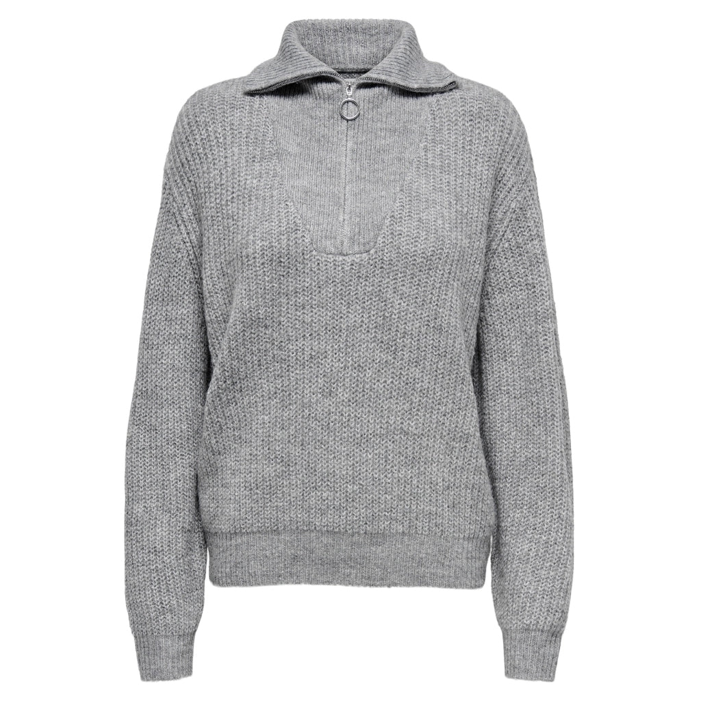 Dame Strik Onlbaker   Medium Grey Melange fra Only