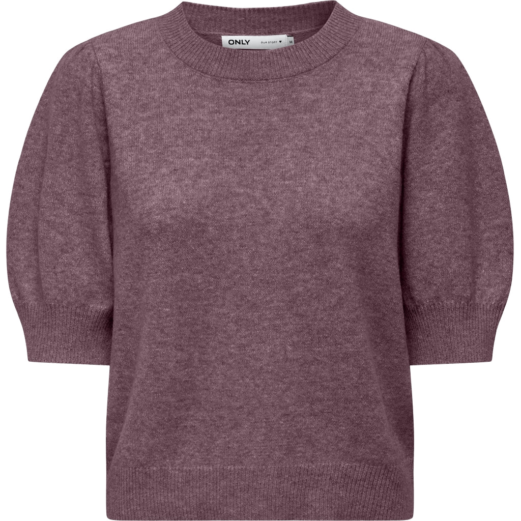 Dame Strik Onlrica   Rose Brown Melange fra Only