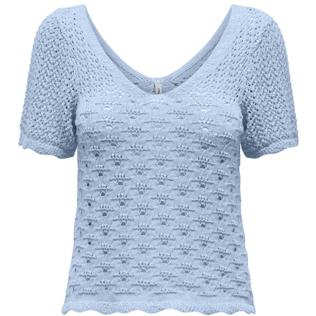 Dame Top Onlbecca Cashmere Blue fra Only