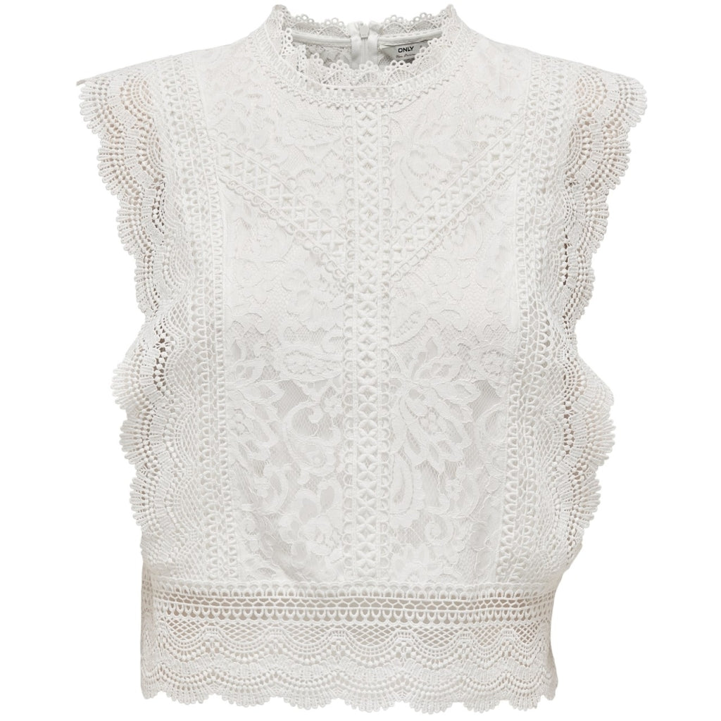 Dame Top Onlkaro Cloud Dancer fra Only