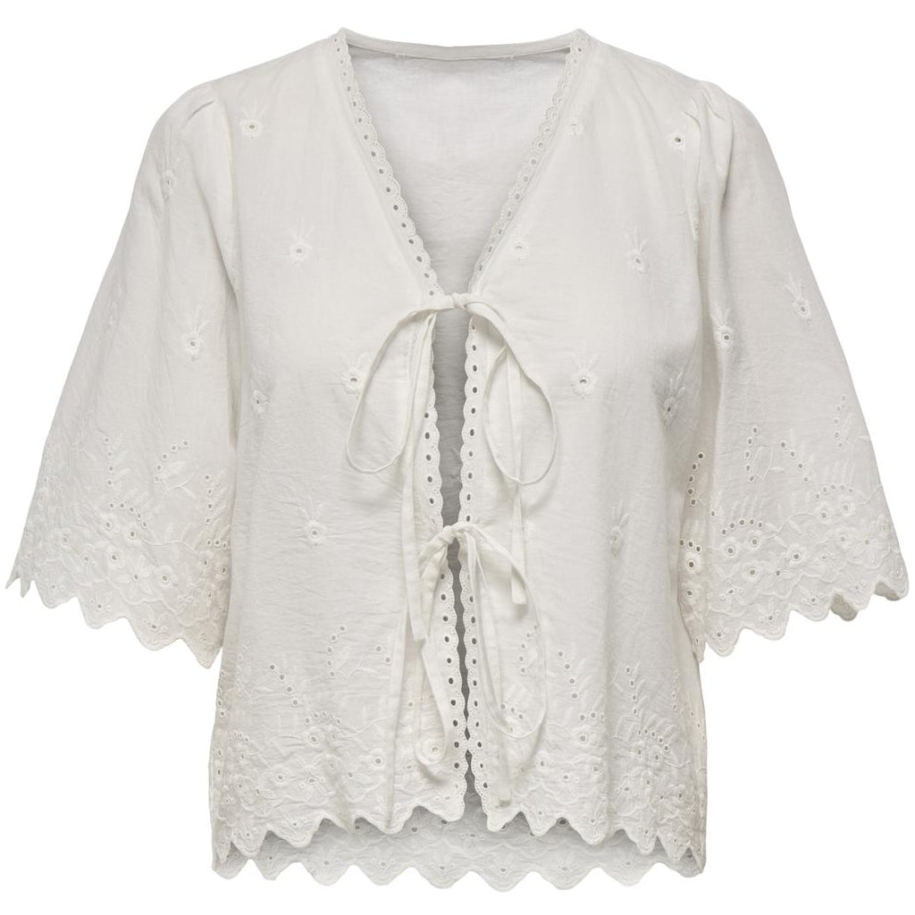 Dame Top Onlnynne Cloud Dancer fra Only
