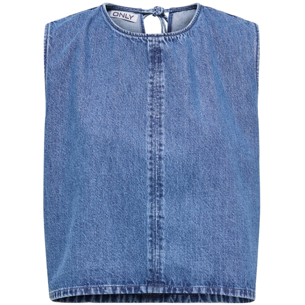 Dame Top Onlvigga   Medium Blue Denim fra Only