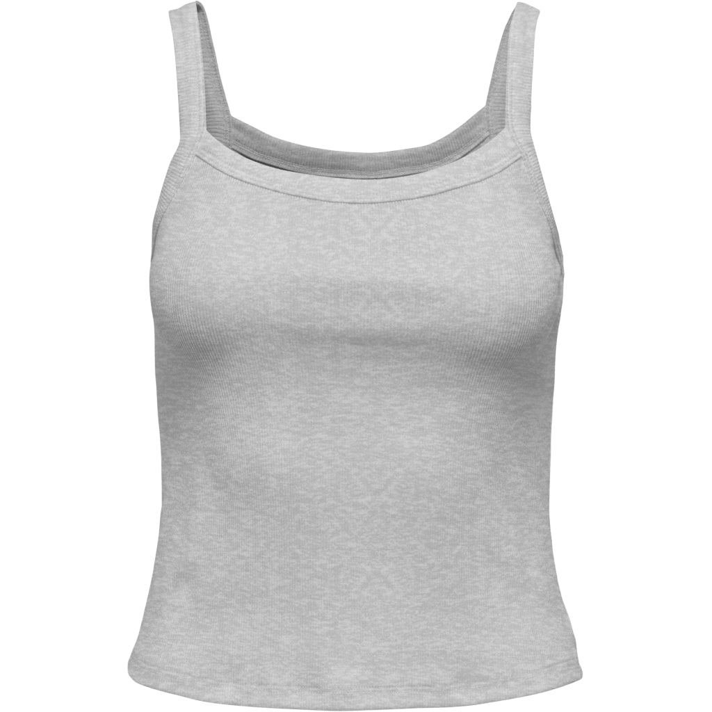 Dame Top Onlvira   Light Grey Melange fra Only