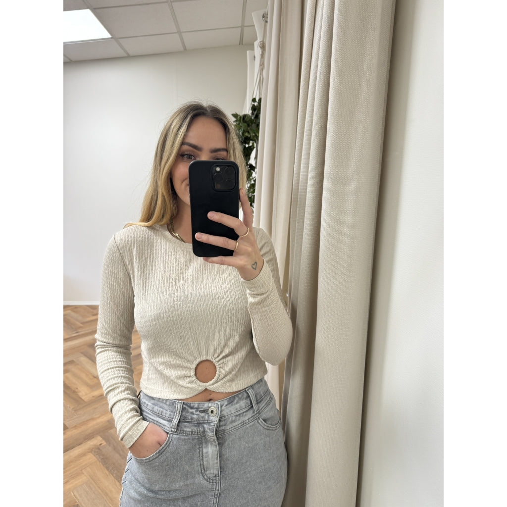Dame Top Stualva Pumice Stone fra Only