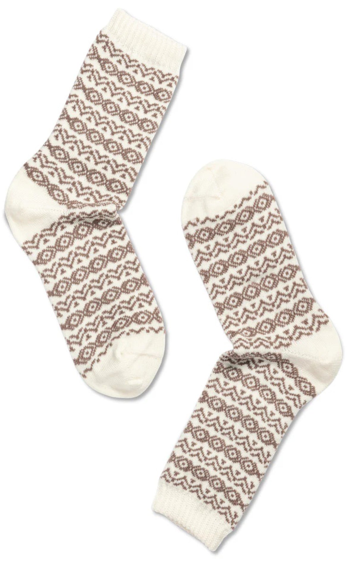 Oroblu Strømper   Woman Wool Pattern   Off White  Beige fra Oroblã¹