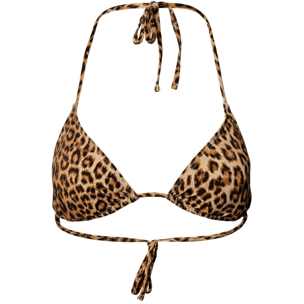 Pcbaomi Bikini Triangle Bra Sww Noos Bc   Black Leo fra Pieces