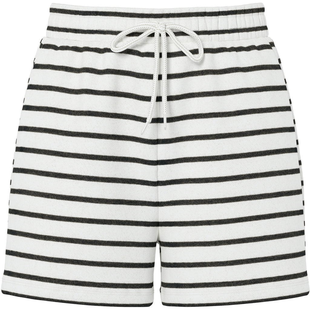 Pcchilli Dame Shorts Pcchilli   Cloud Dancer Stripes Black fra Pieces