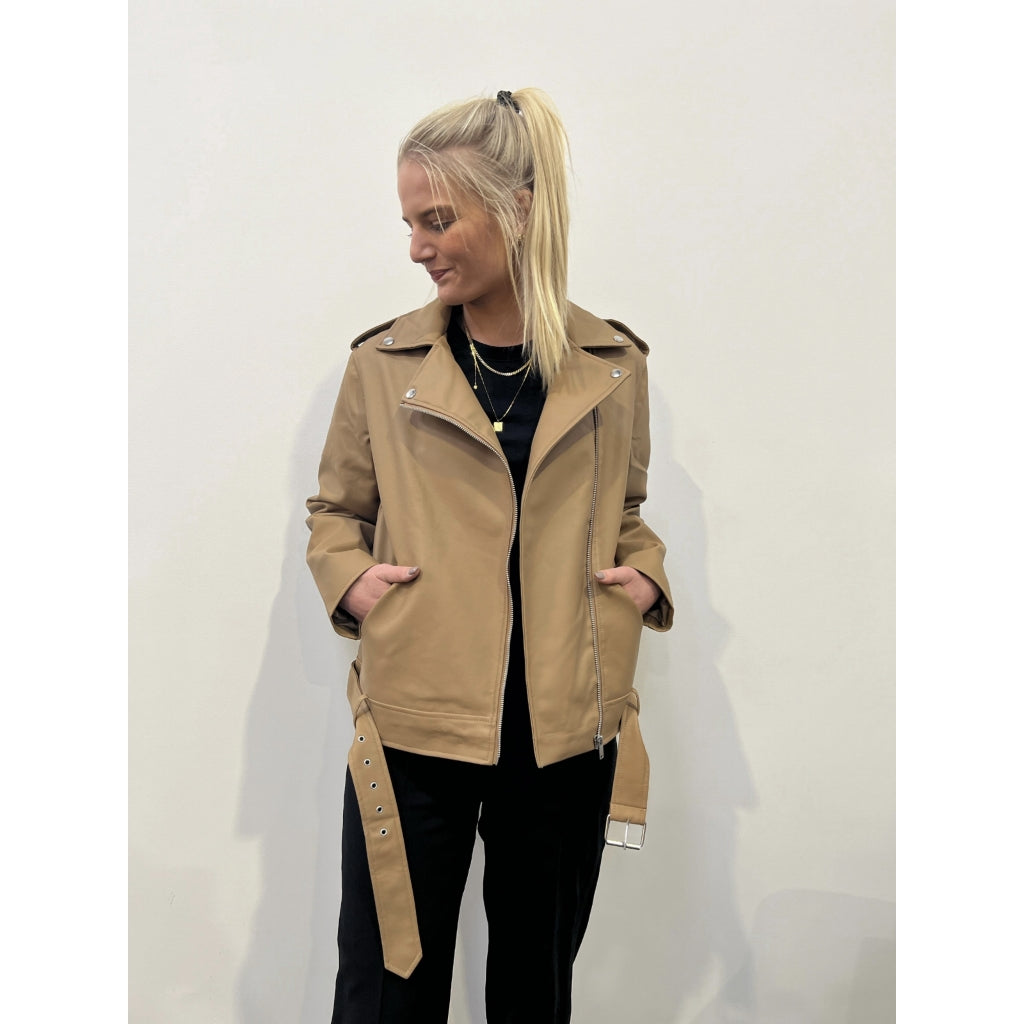 Dame Biker Jakke Pchayden   Tigers Eye fra Pieces