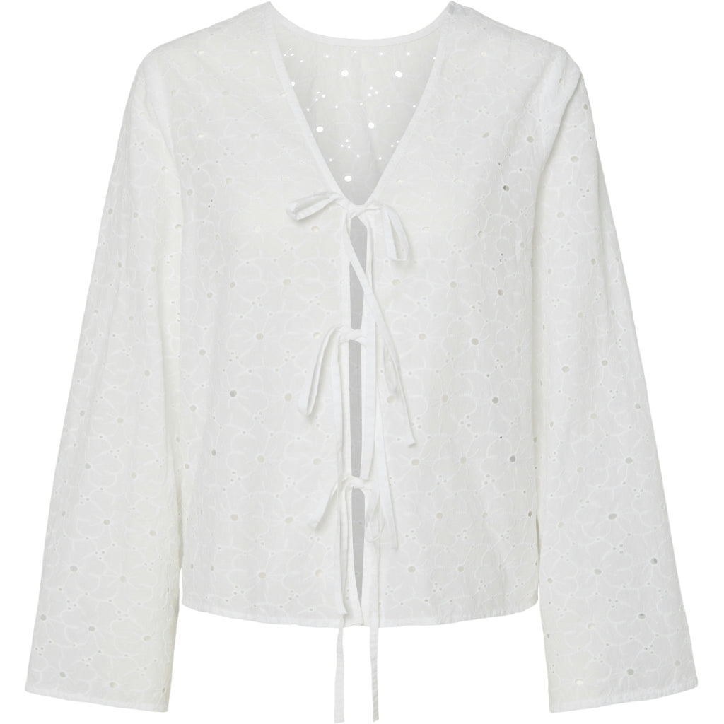 Dame Bluse Pcavery   Bright White fra Pieces
