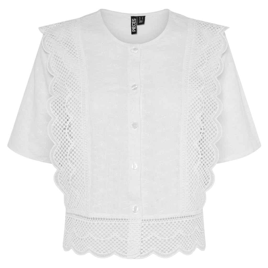 Dame Bluse Pcsimina   Cloud Dancer fra Pieces
