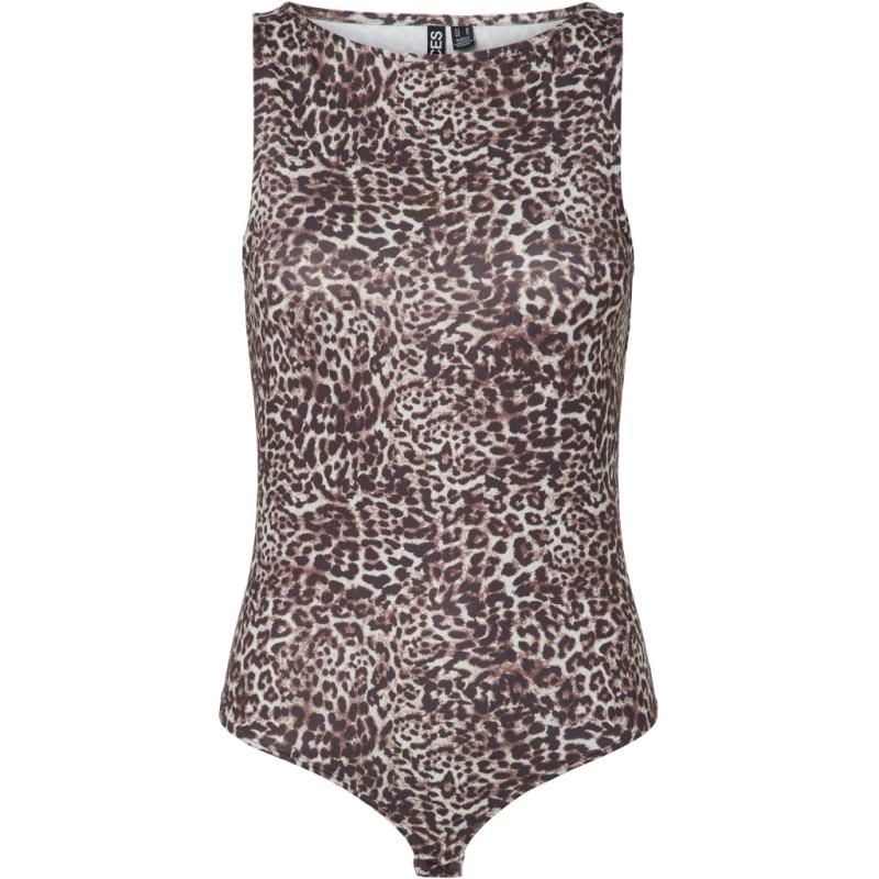 Dame Bodystocking Pcblake   Black Leo fra Pieces