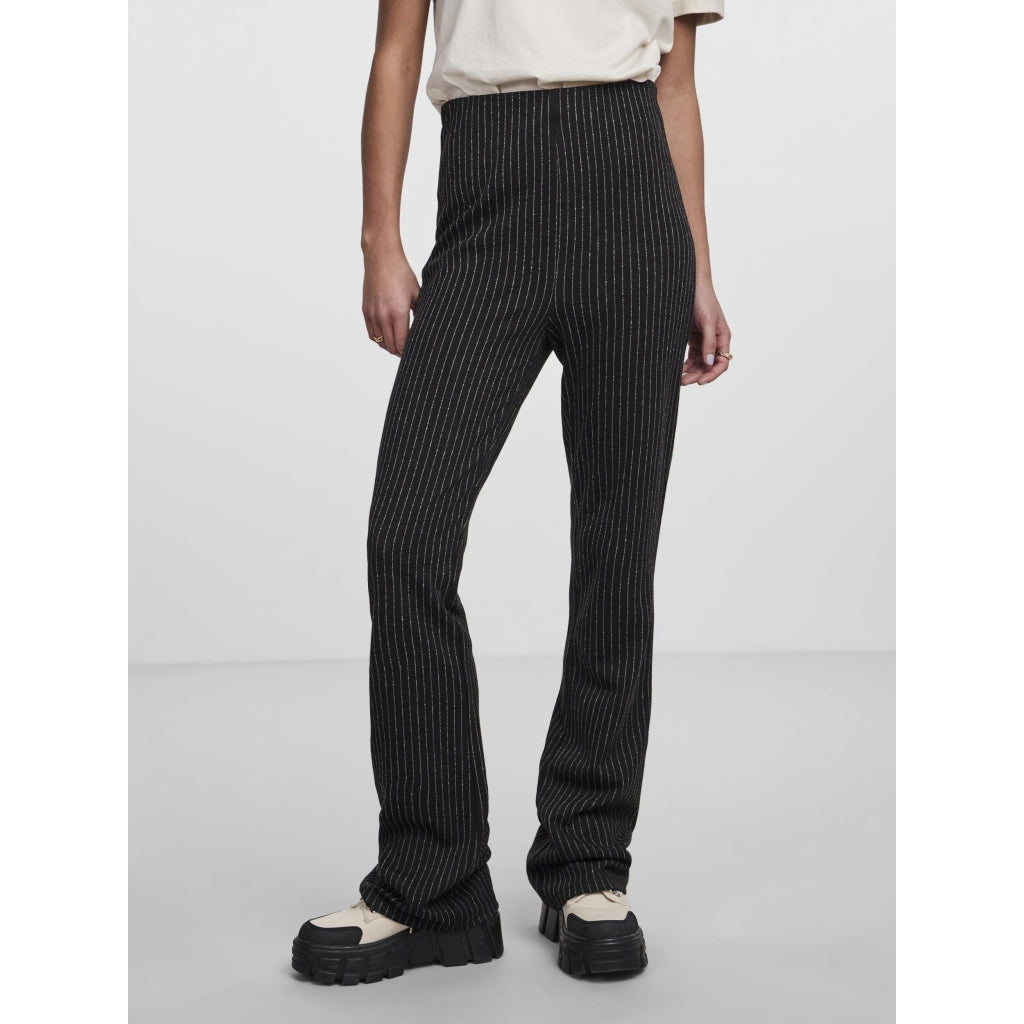 Dame Bukser Pcjannah   Black White Stripes fra Pieces