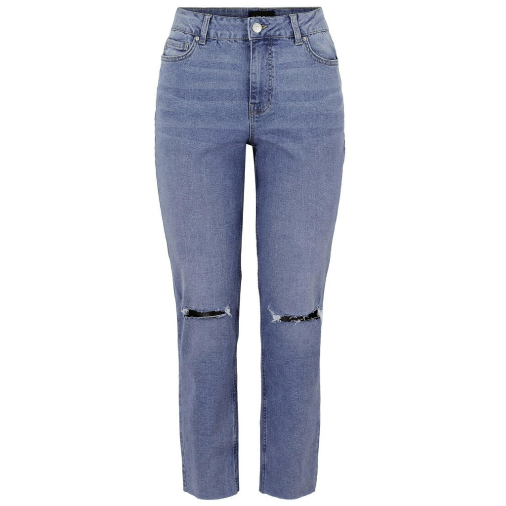 Dame Jeans Pcluna Medium Blue Denim fra Pieces