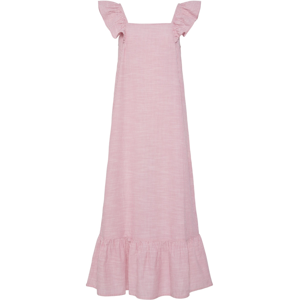 Dame Kjole Pcapia Pink Lemonade Stripes Bright White fra Pieces