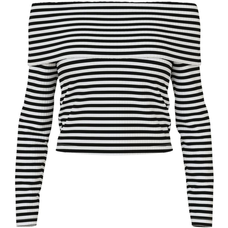 Dame Top Pclaya Bright White Black fra Pieces