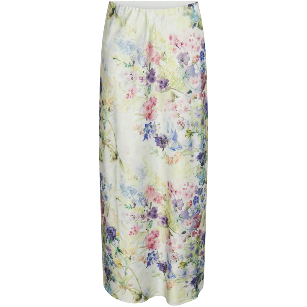 Dame Nederdel Pcmari Cloud Dancer Flowers fra Pieces