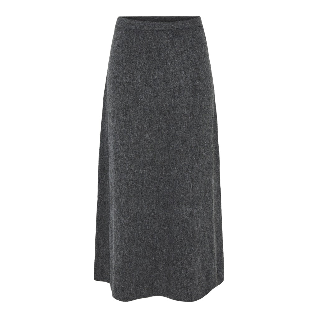 Dame Nederdel Pcpiko Dark Grey Melange fra Pieces