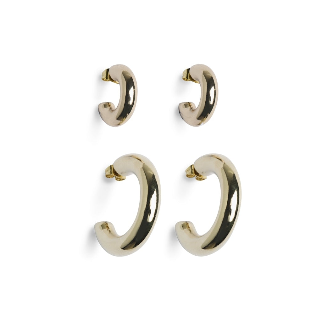 Dame øreringe Pcnikoline 2 Pack Gold Colour fra Pieces