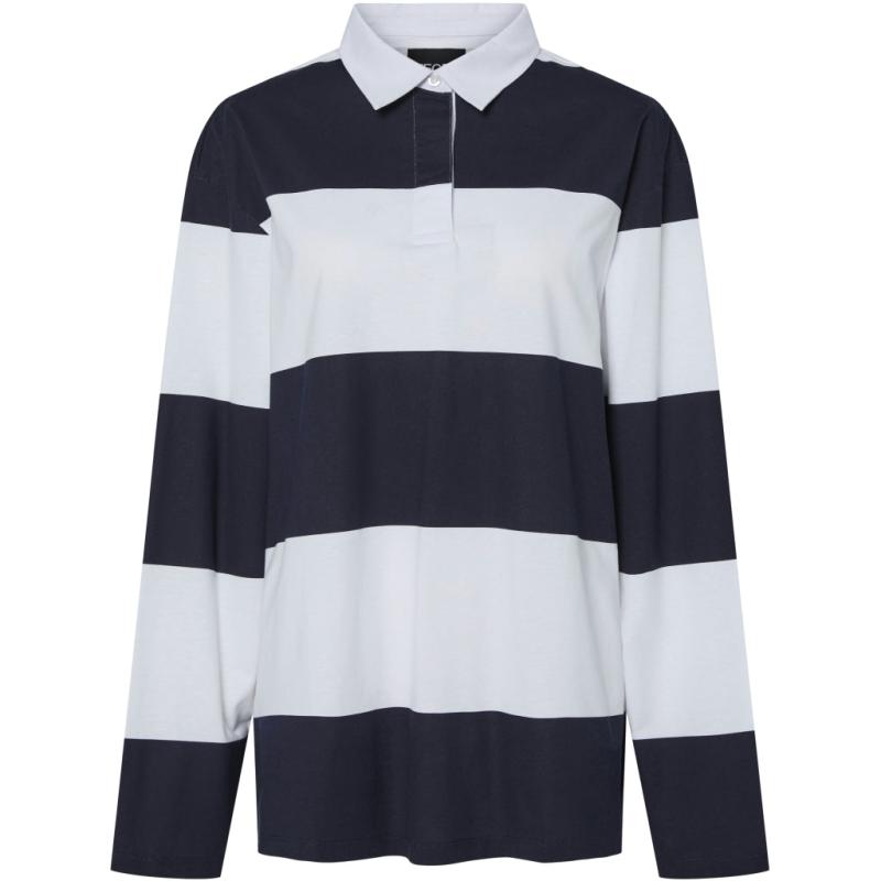 Dame Polo Pcfrida   Maritime Blue White fra Pieces