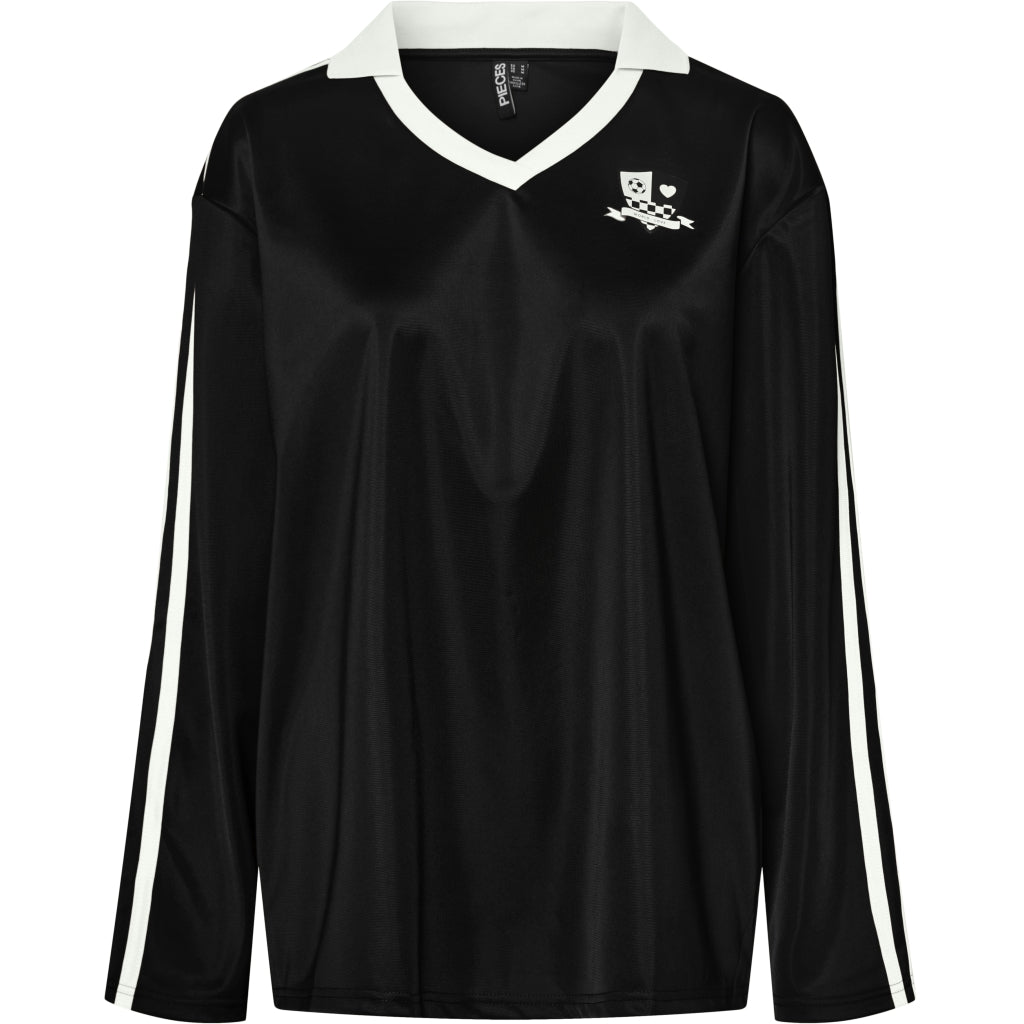 Dame Polo Pcgrace   Black Bright White fra Pieces