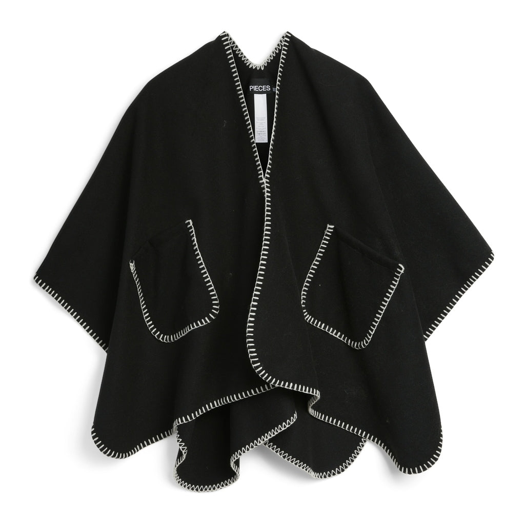 Dame Poncho Pcnadja Black fra Pieces