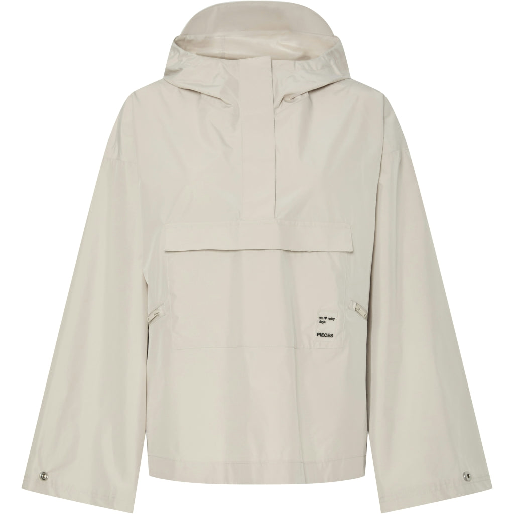 Dame Regnjakke Pctui   Silver Gray fra Pieces