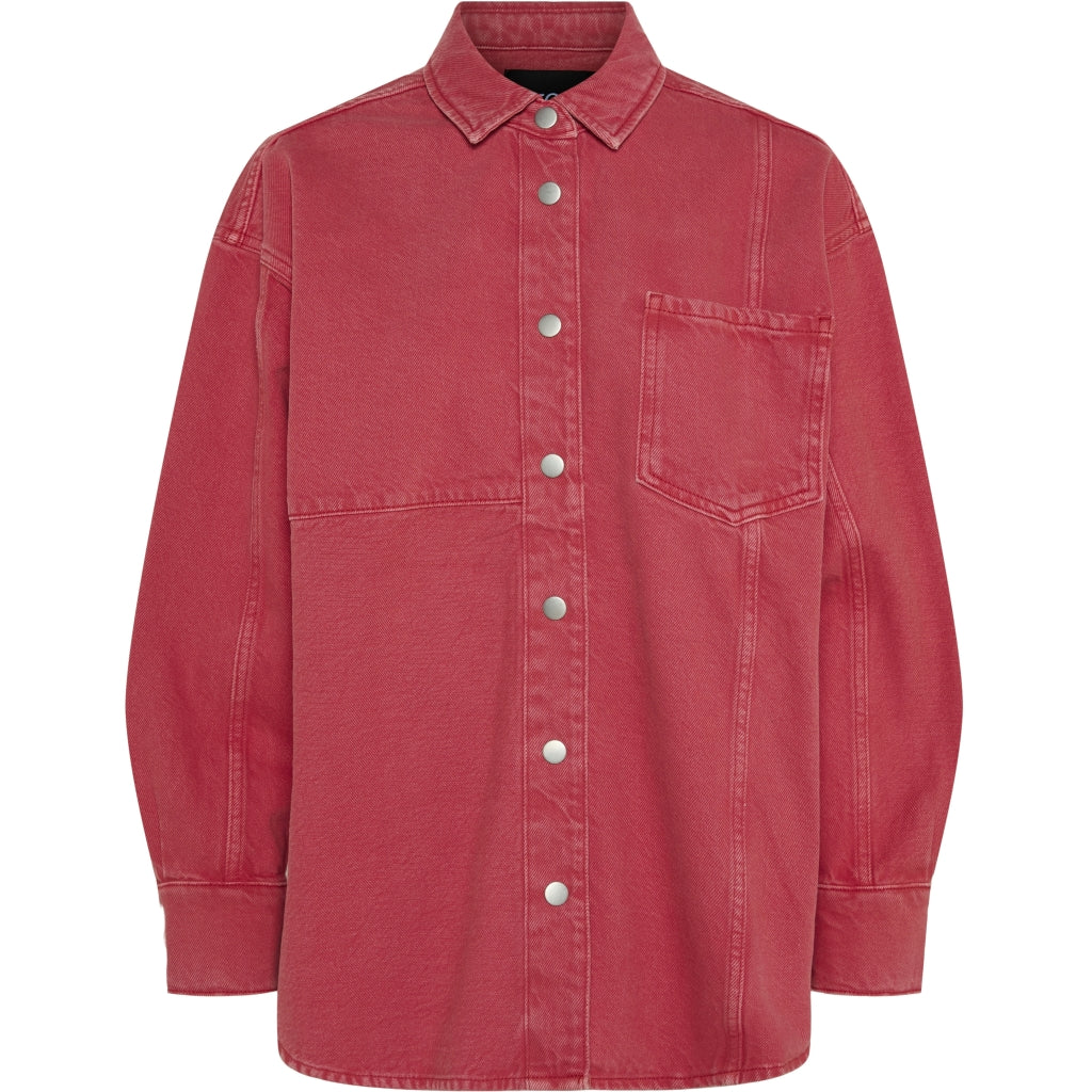 Dame Skjorte Pcfria   High Risk Red Washed fra Pieces