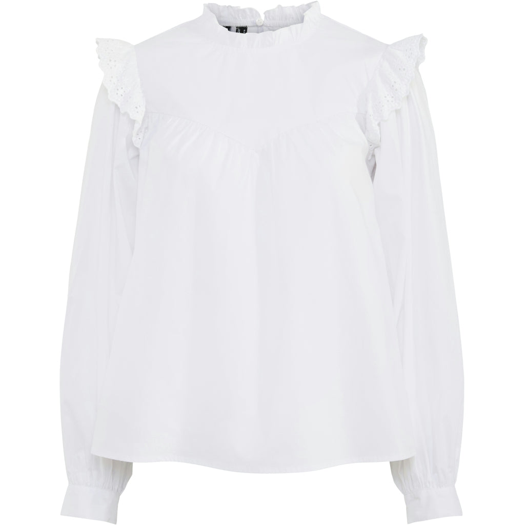 Dame Skjorte Pcvela Bright White fra Pieces