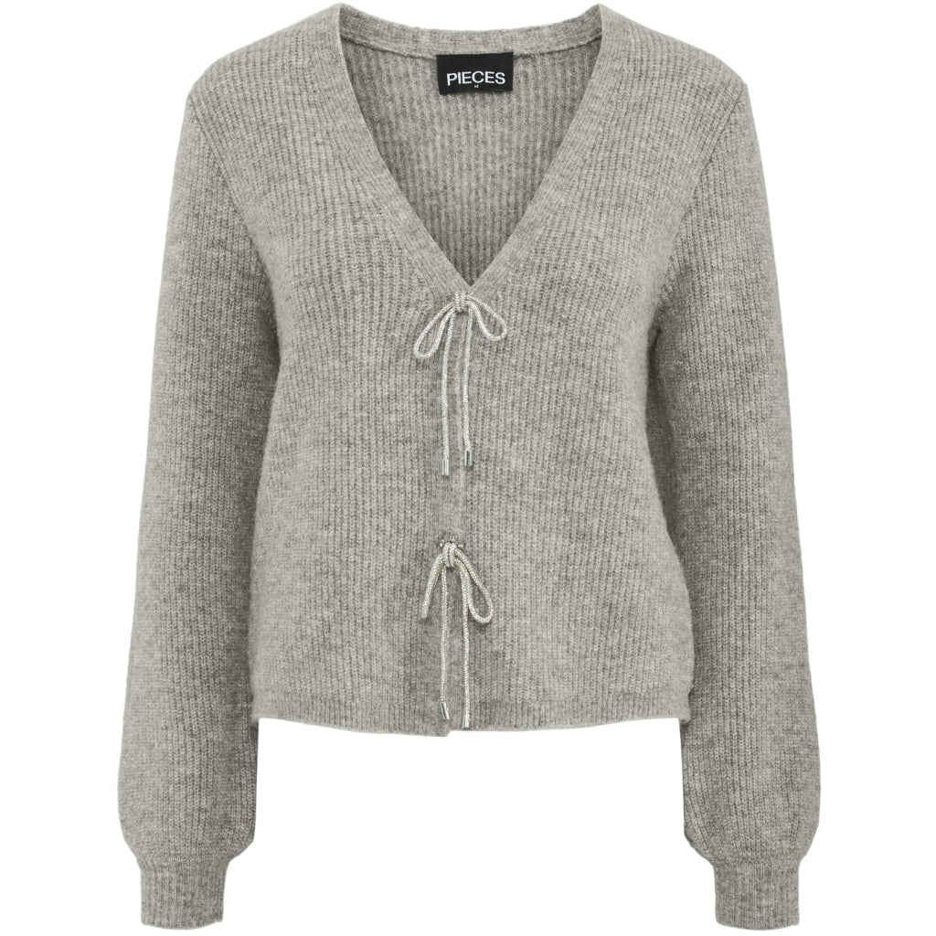 Dame Cardigan Pcanna   Dove Silver Glitter Bow fra Pieces