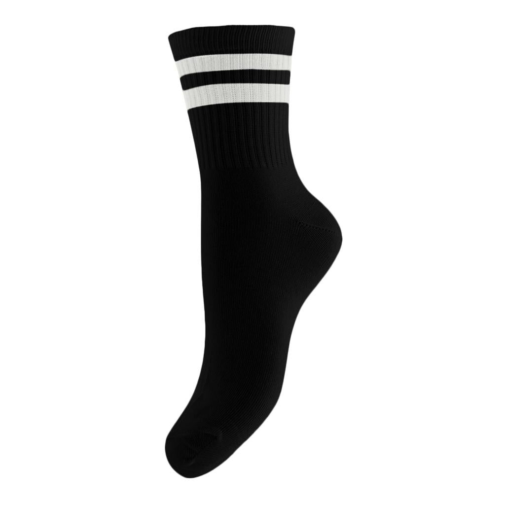 Dame Strømper Pccally Black Bright White fra Pieces