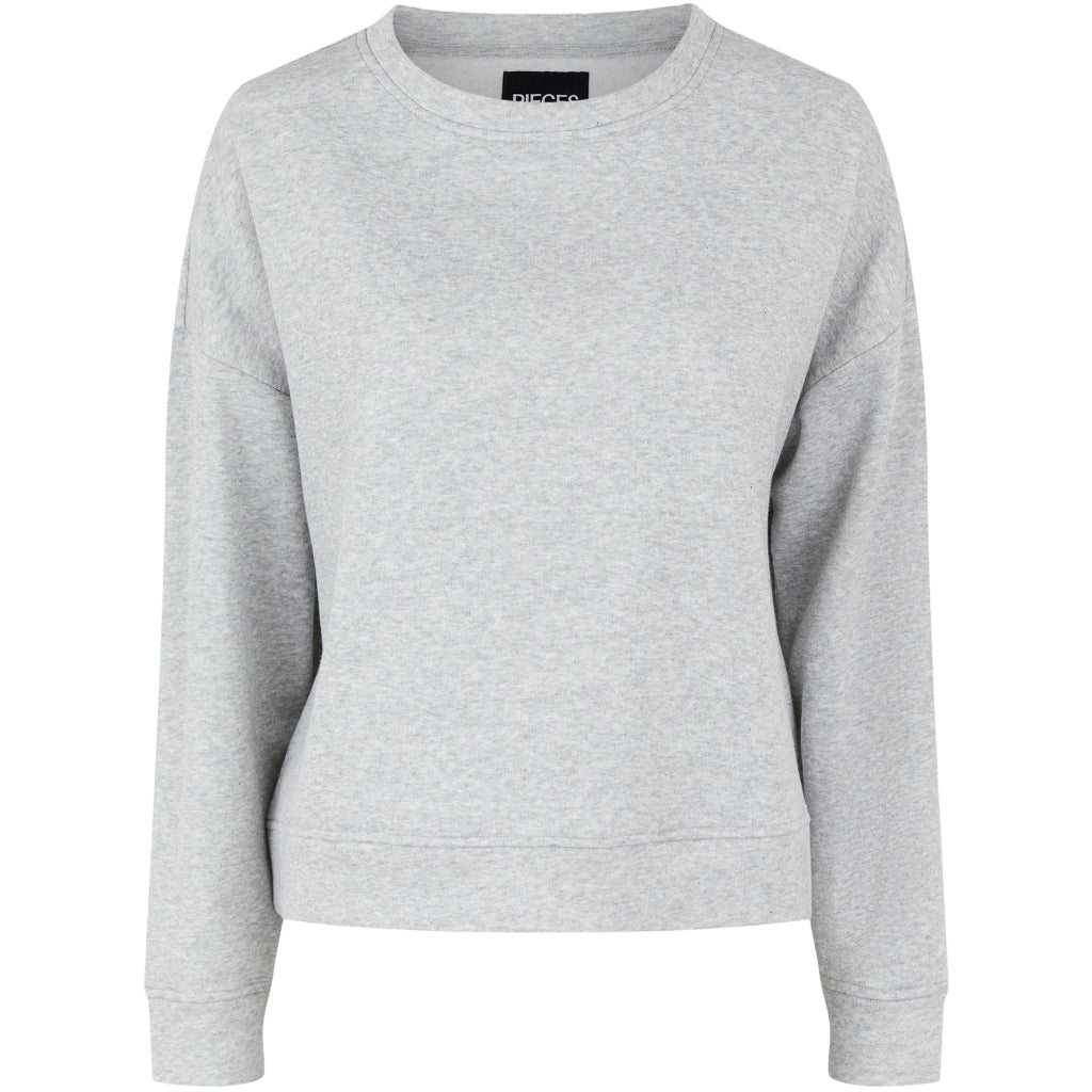 Dame Sweatshirt Pcchilli Light Grey Melange fra Pieces