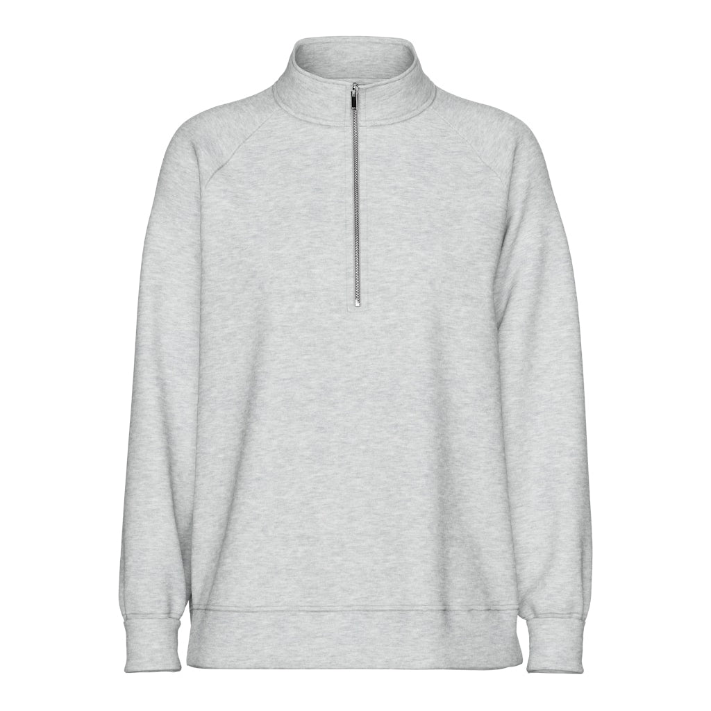 Dame Sweatshirt Pcchilli   Light Grey Melange fra Pieces
