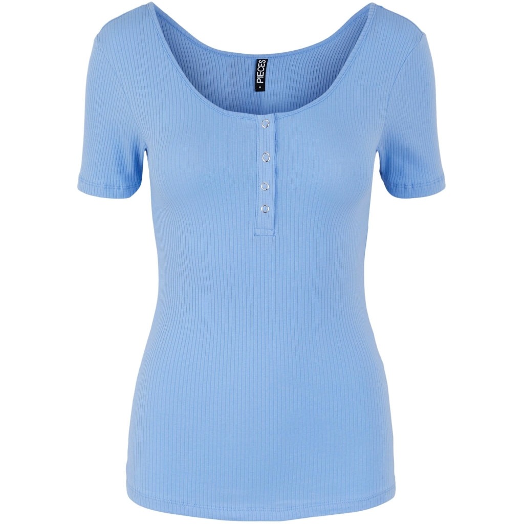 Dame T Shirt Pckitte Vista Blue fra Pieces