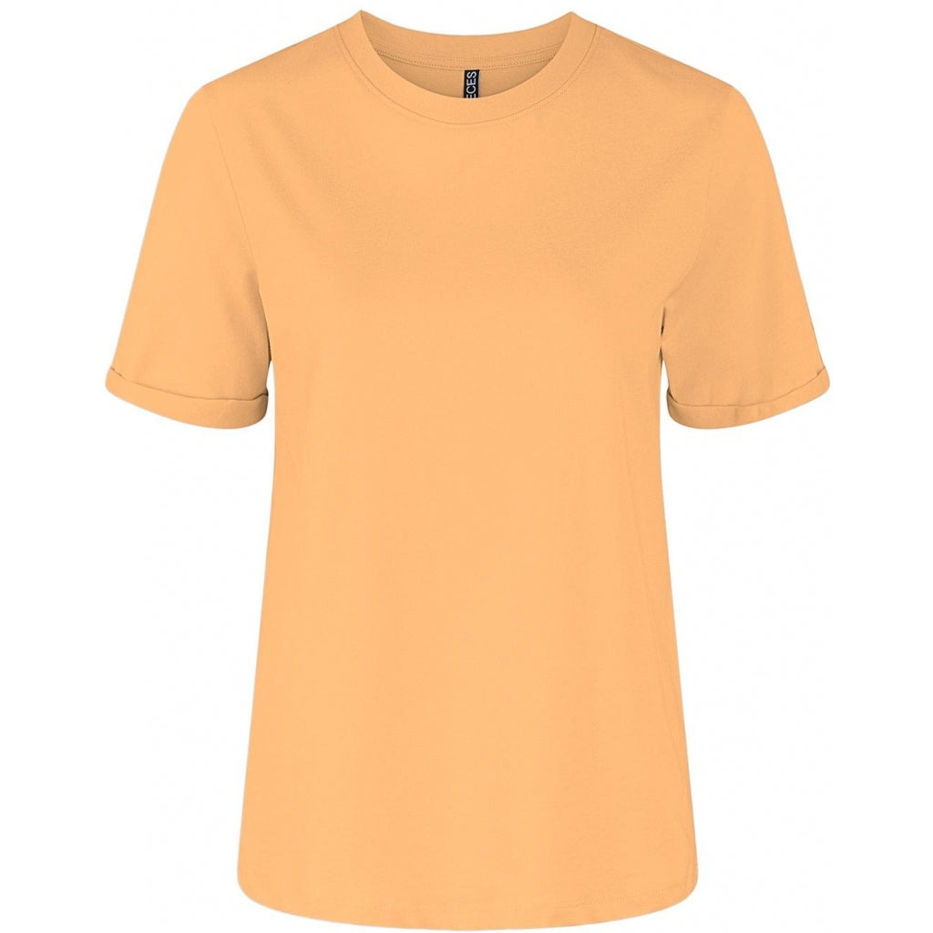 Dame T Shirt Pcria Tee   Buff Orange fra Pieces