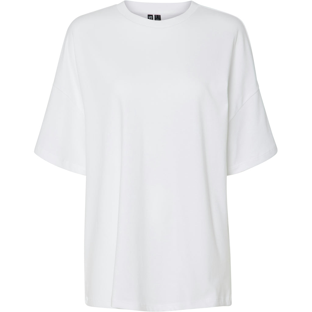 Dame T Shirt Pcauna Bright White fra Pieces