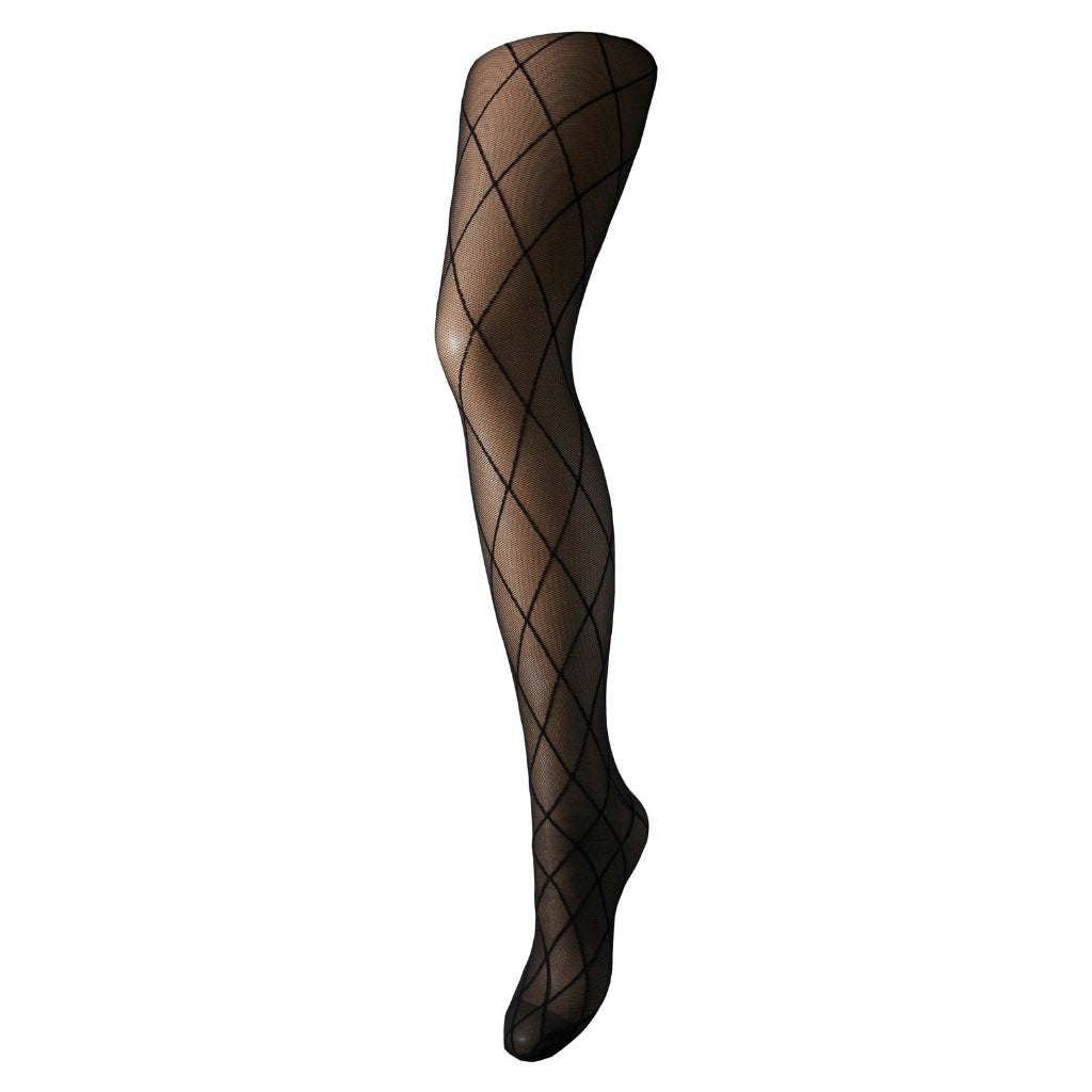 Dame Tights Pcrabine   Black Check fra Pieces