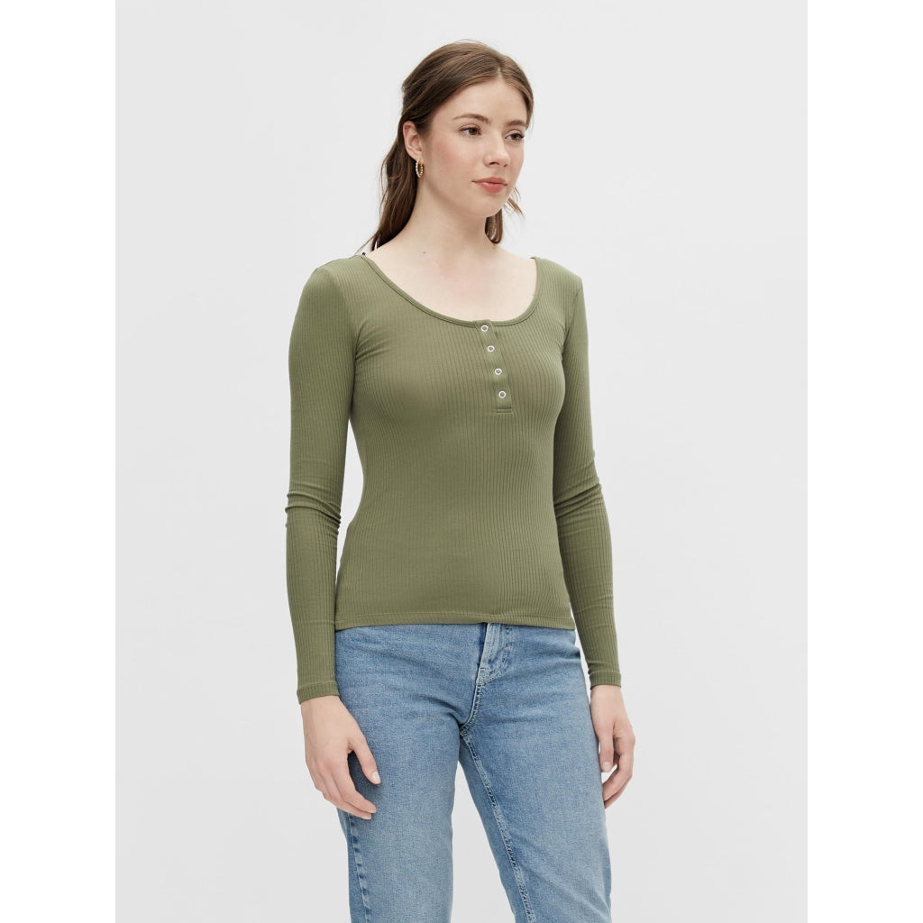 Dame Top Pckitte Deep Lichen Green fra Pieces