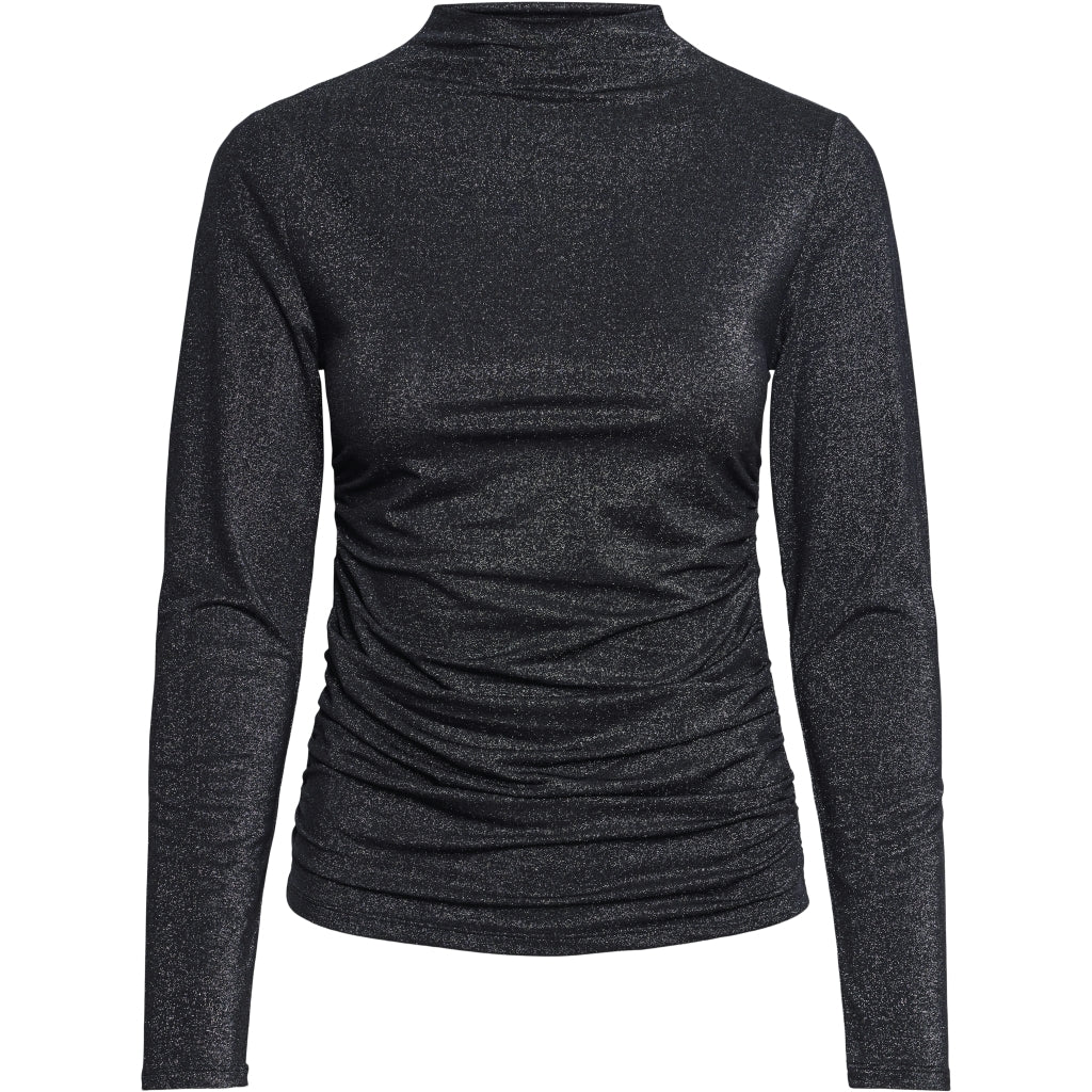 Dame Top Pcmonica   Black Silver fra Pieces