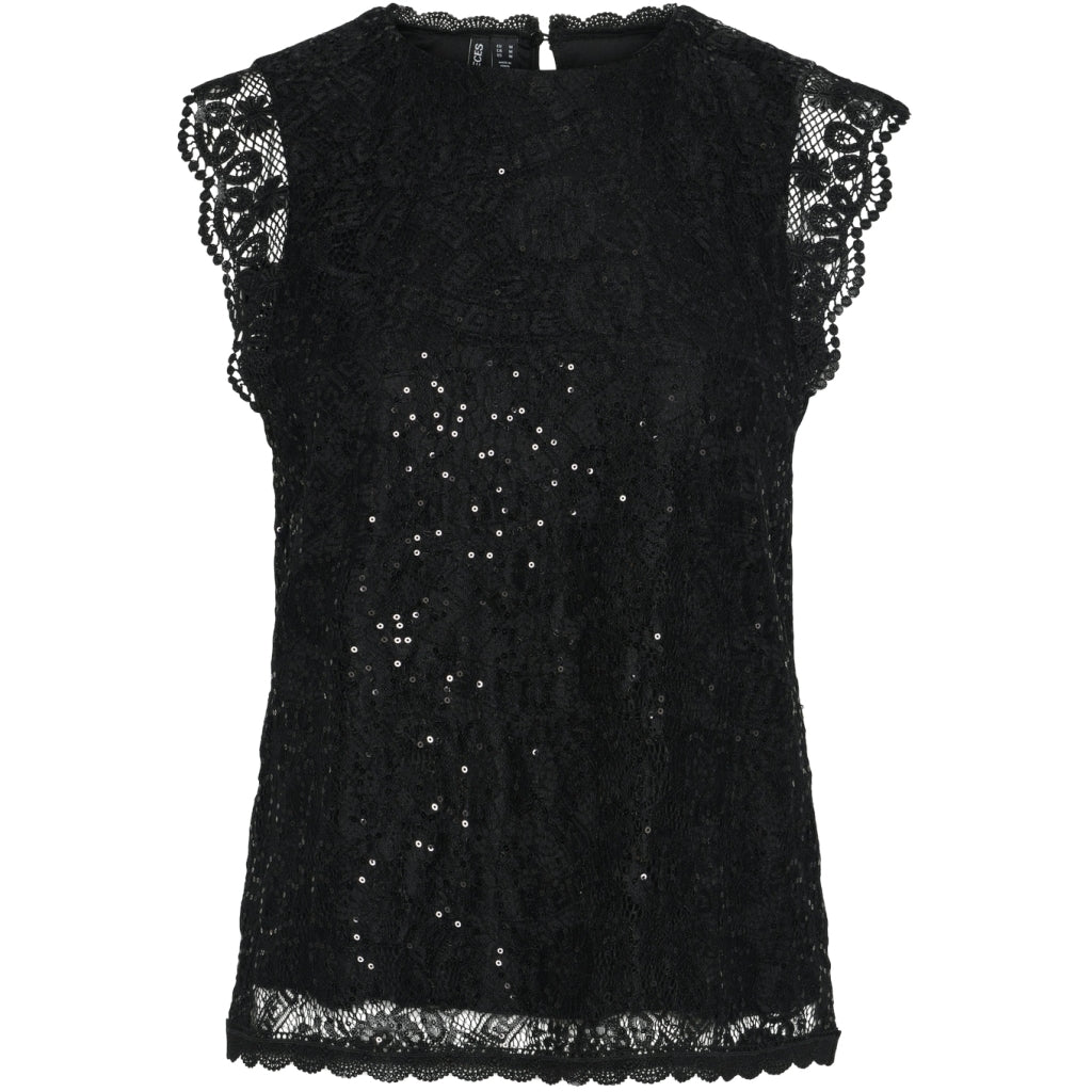 Dame Top Pcolline Black fra Pieces
